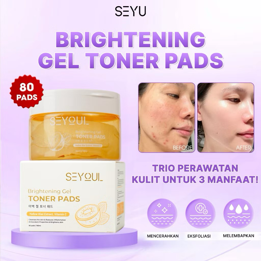 SEYU TONER PAD-Brightening Gel Toner Pad Seyoul (YELLOW)  -  Toner pad vitamin C, niacinamide mencer