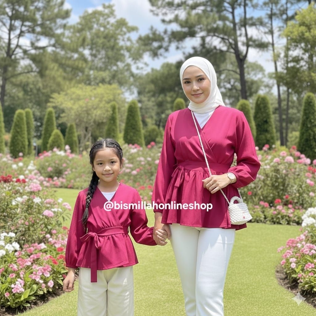 Lova Couple Ibu Dan Anak / Baju Couple Ibu Dan Anak perempuan / Blouse Couple Ibu Anak / Atasan Coup