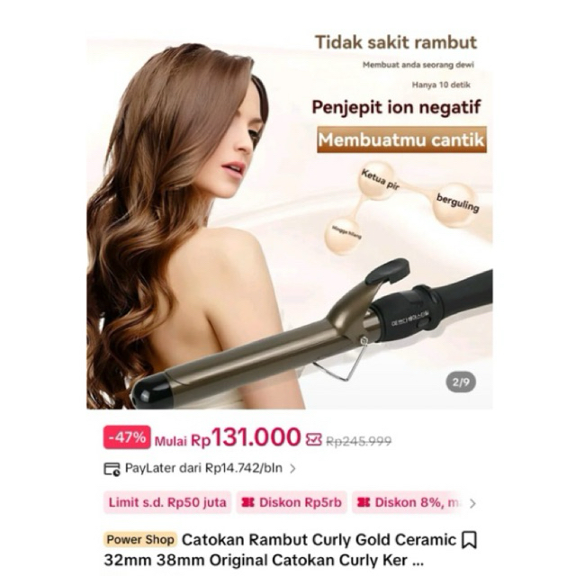 PRELOVED CATOKAN RAMBUT CURLY