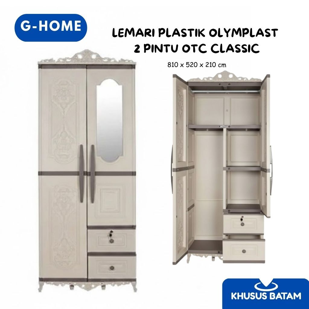 LEMARI PLASTIK OLYMPLAST 2 PINTU OTC CLASSIC