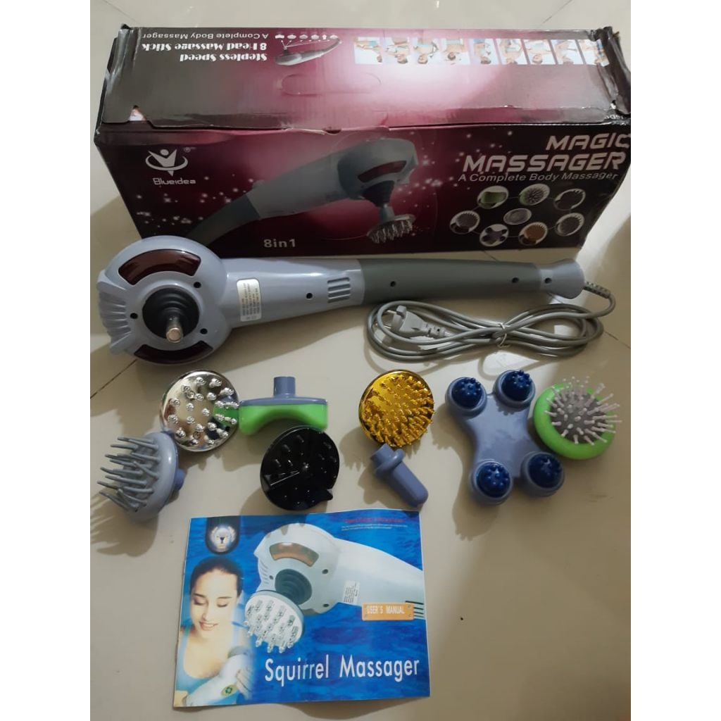 alat pijat magic massager terapi 8in1 blueidea  original