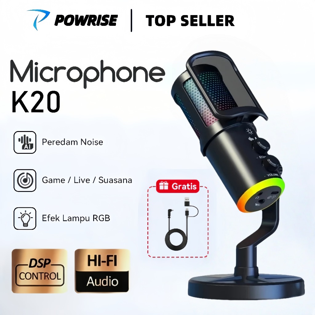 powrise K20 Wireless Condenser Microphone