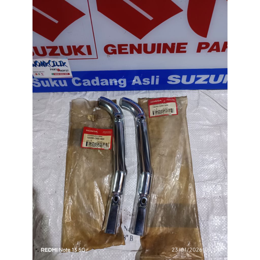 cover leher kanalpot honda grend legenda impressa original AHM [18240-GN5-900