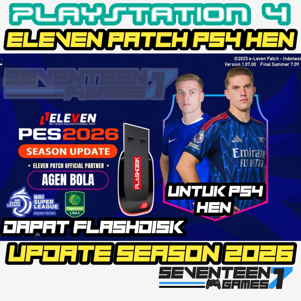 Efootball PES 2026 PS4 Hen Eleven Patch Flasdisk