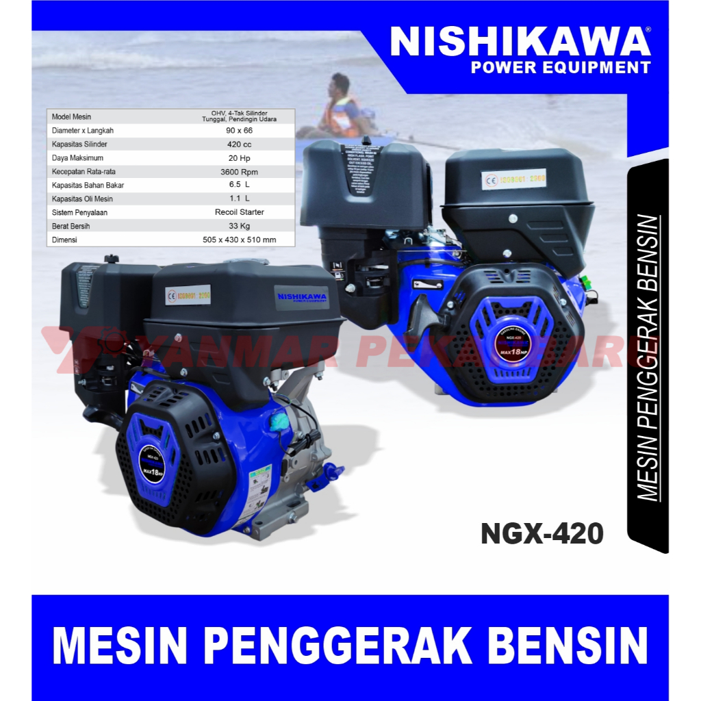 Mesin Penggerak / Gasoline Engine NISHIKAWA NGX-420 18HP