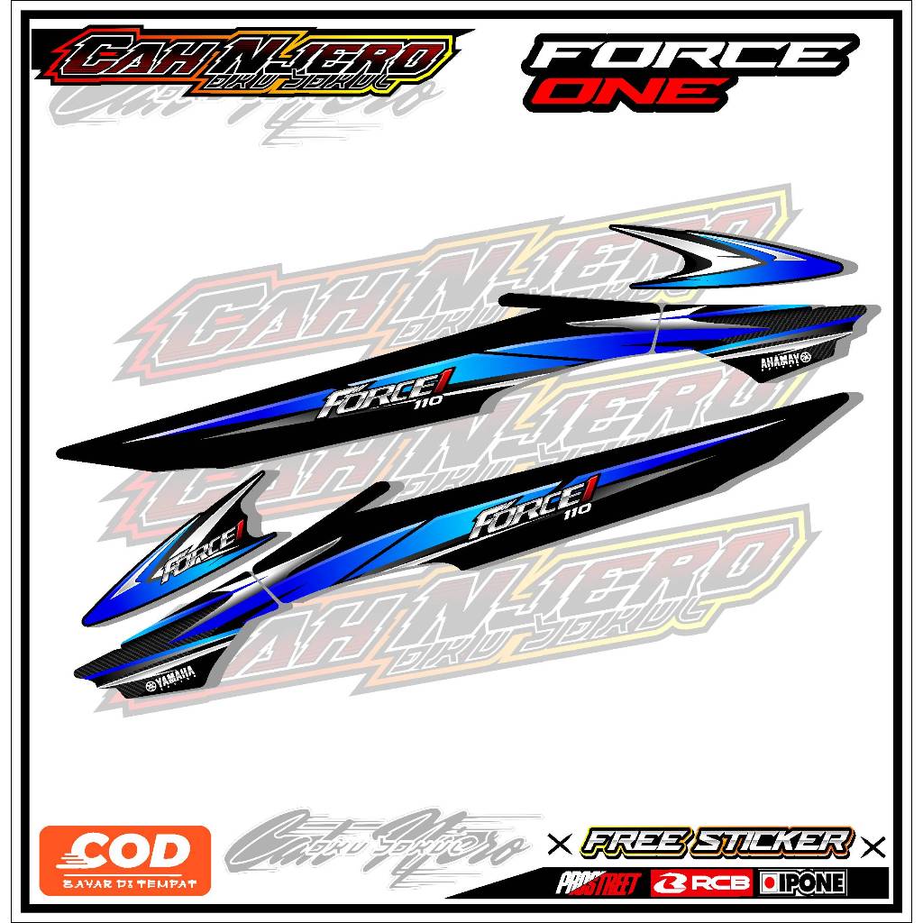 STRIPING VARIASI YAMAHA FORCE ONE 110 / STICKER LIST VARIASI MOTOR YAMAHA FORCE ONE