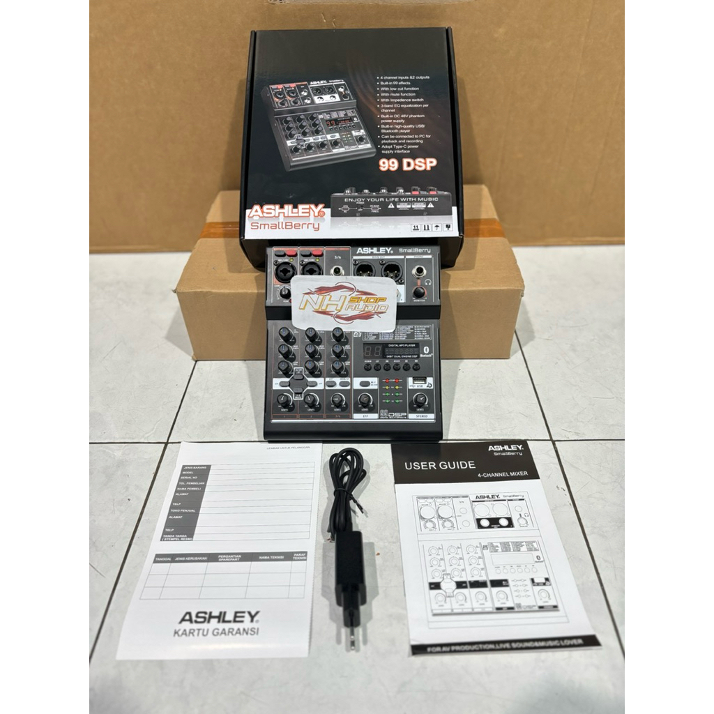 Mixer ASHLEY SMALL BERRY SMALLBERRY ORIGINAL 99dsp Bluetooth USB OTG Mixer Ashley Smallbery 4chanel 