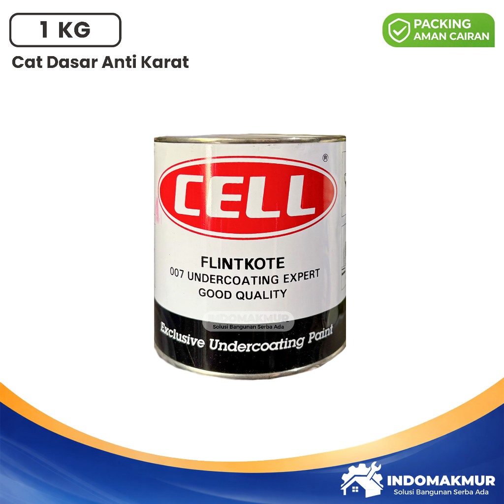 INDOMAKMUR Cell Flinkote Undercoat Anti Karat Tahan Panas Elastis / Plingkut Seng Mesin Baja Cat Bes