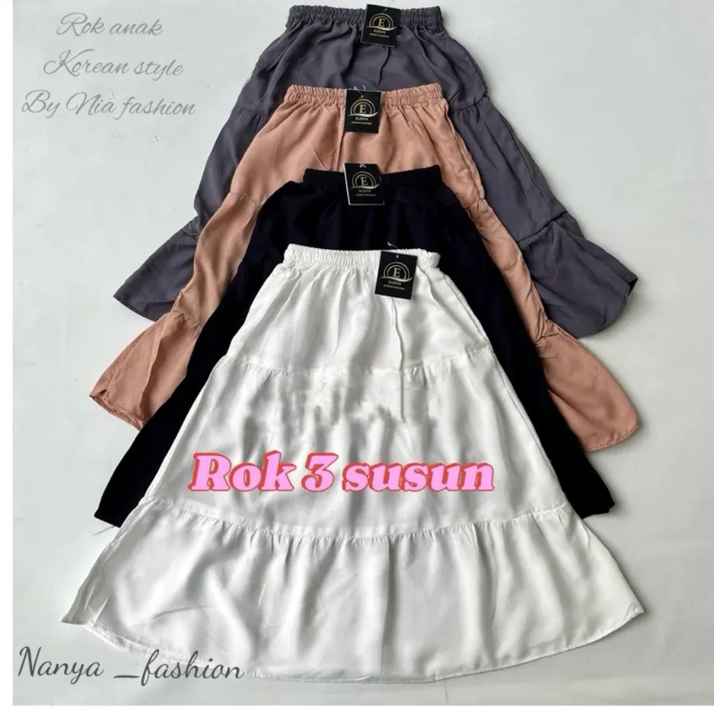 rok rempel anak Korean style silk premium