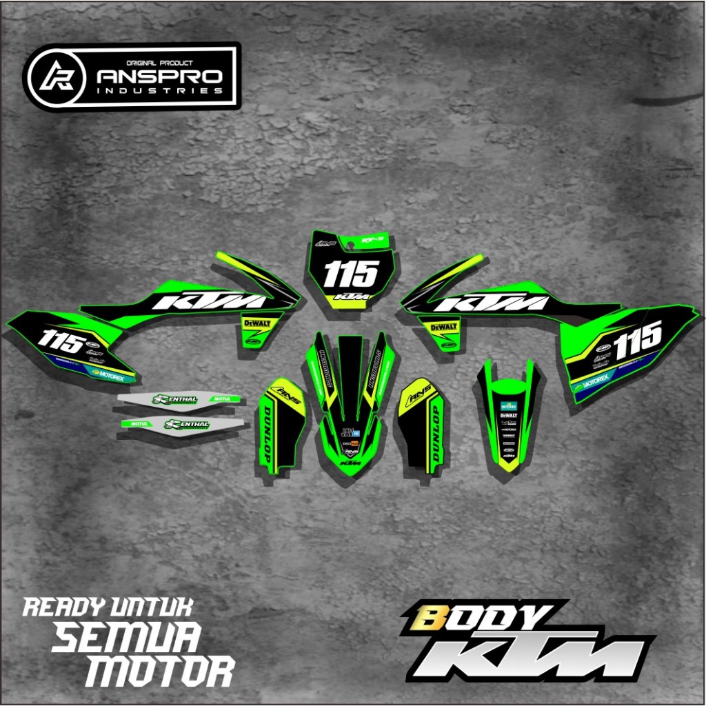 DECAL KTM 85/250 FULL BODY STIKER PELINDUNG BODY MOTOR KTM 85/250 FREE REQUEST