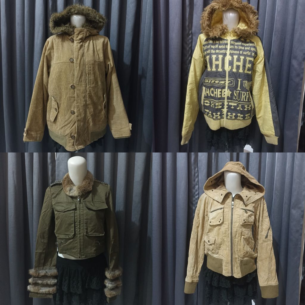 jacket Corduroy | denim | bulang vintage y2k grunge punk (size ada di deskripsi)