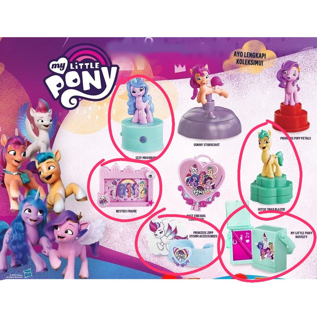 [READY] My Little Pony G5 mainan anak koleksi KFC HASBRO ori official chaki kids meal (preloved)