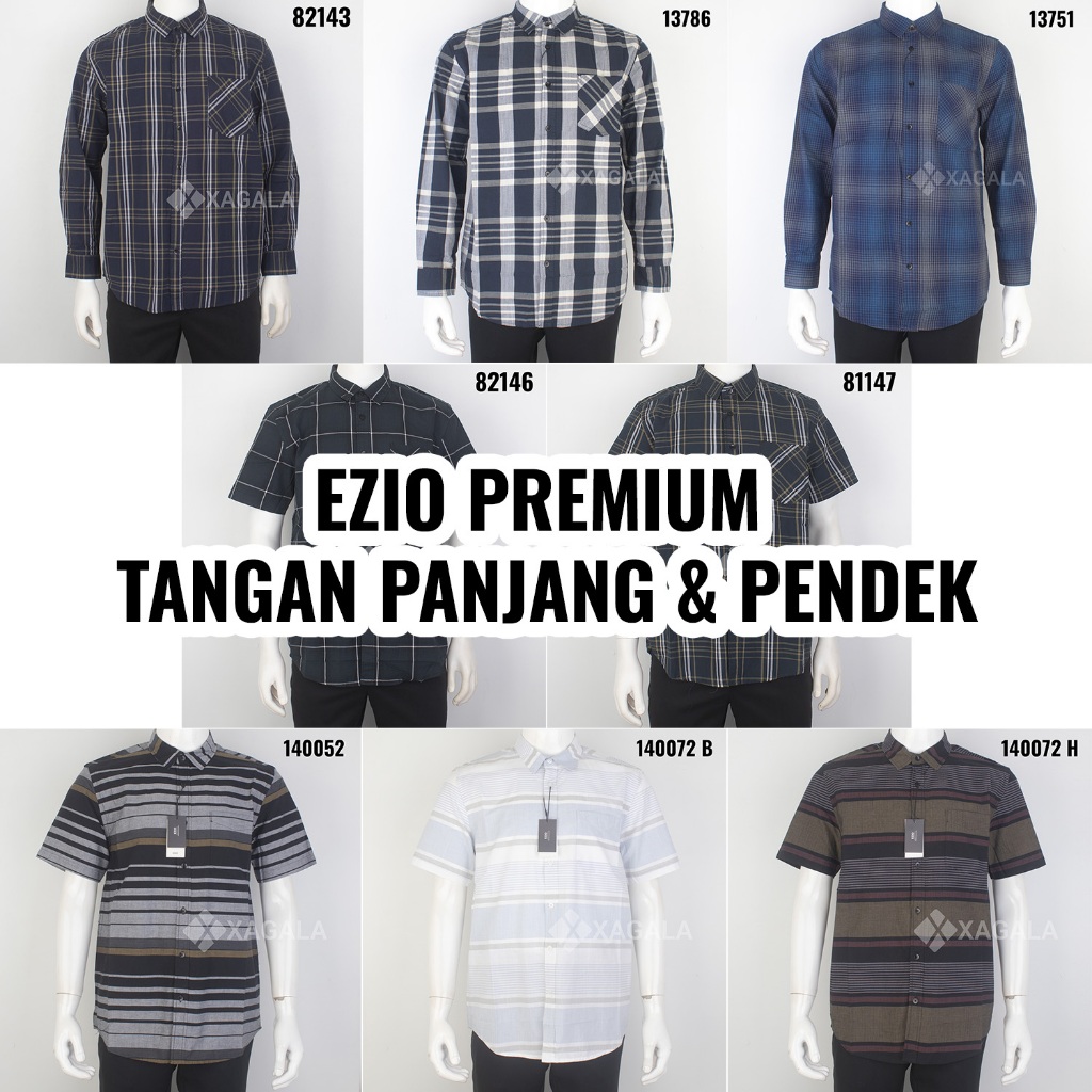 EZIO KEMEJA PRIA LENGAN PANJANG KEMEJA PRIA LENGAN PENDEK KEMEJA KOTAK PRIA EZIO PREMIUM KEMEJA PRIA