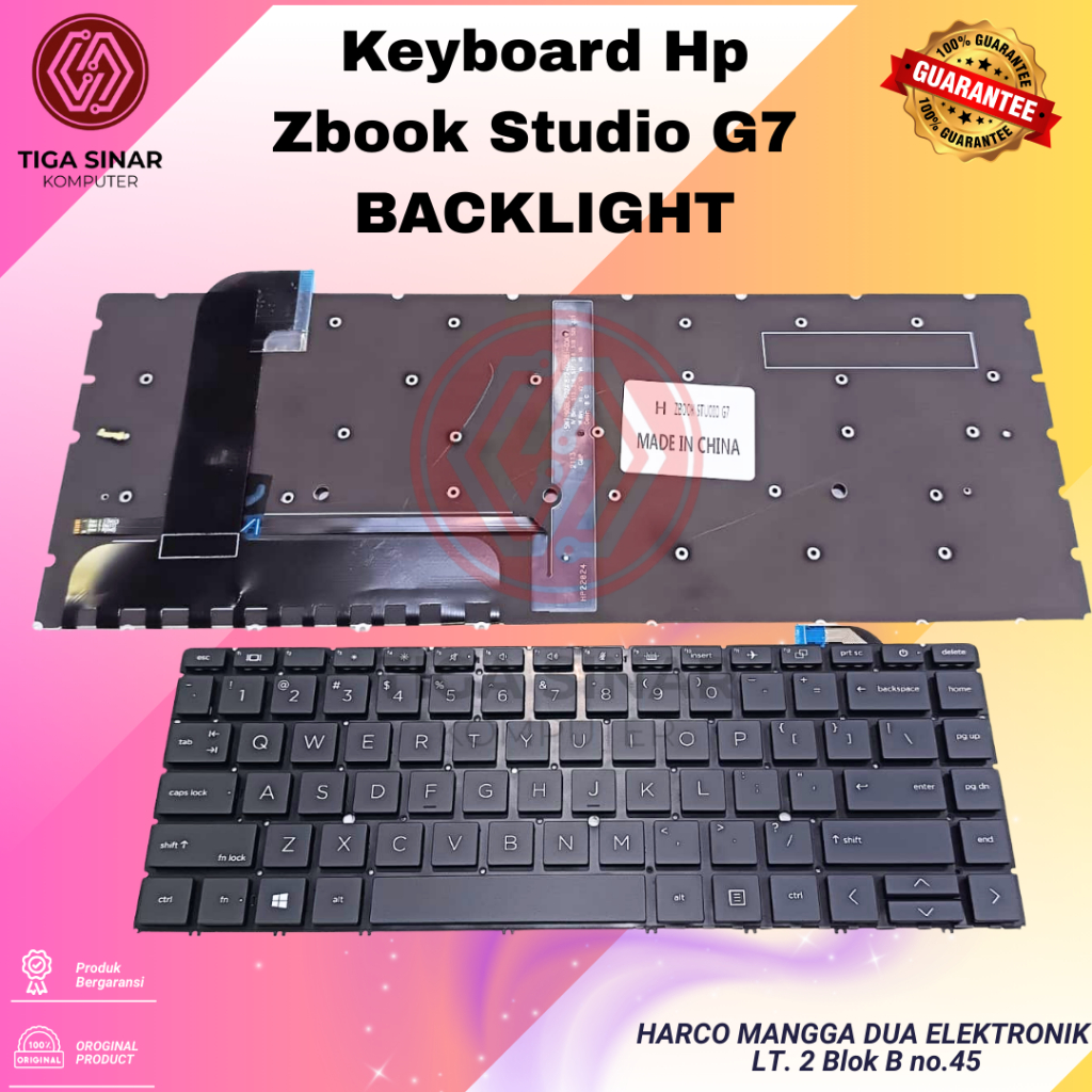 HP ZBOOK STUDIO G7 / ZBOOK STUDIO G8 Series Laptop Keyboard US BACKLIGHT