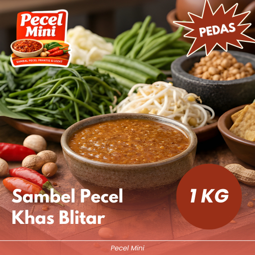 PECEL MINI - Sambel Pecel Khas Blitar Pedas 1 KG | Bumbu Pecel Tradisional Tanpa Pengawet