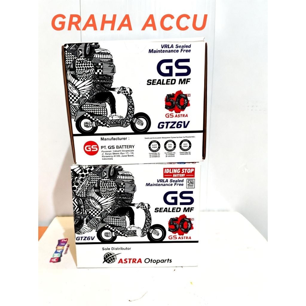 Aki Sepeda Motor GS Ori GTZ-6v