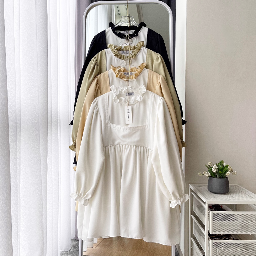 Eclemix Blouse Wanita Baby Doll | Top Rula | Atasan Resleting Depan