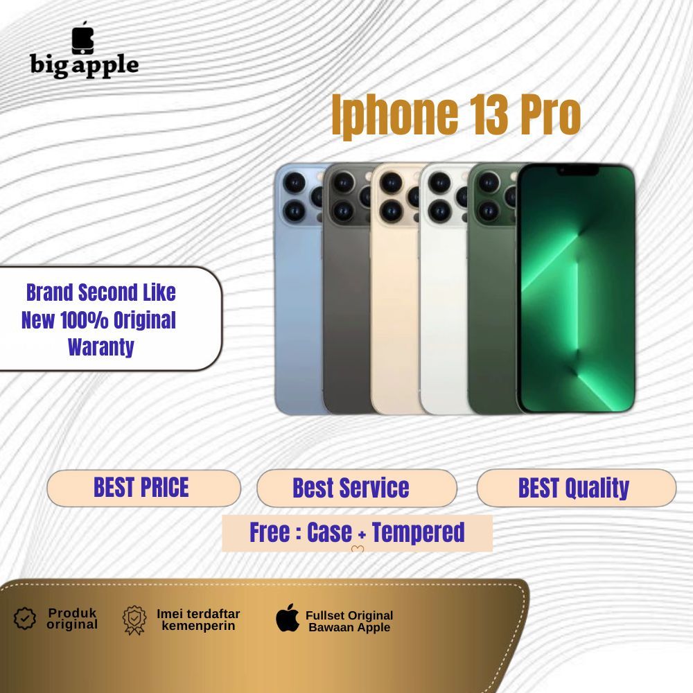 SECOND LIKE NEW iPhone 13 Pro 128GB 256GB Siera Blue , Silver , Gold , Alpin Green , Graphite