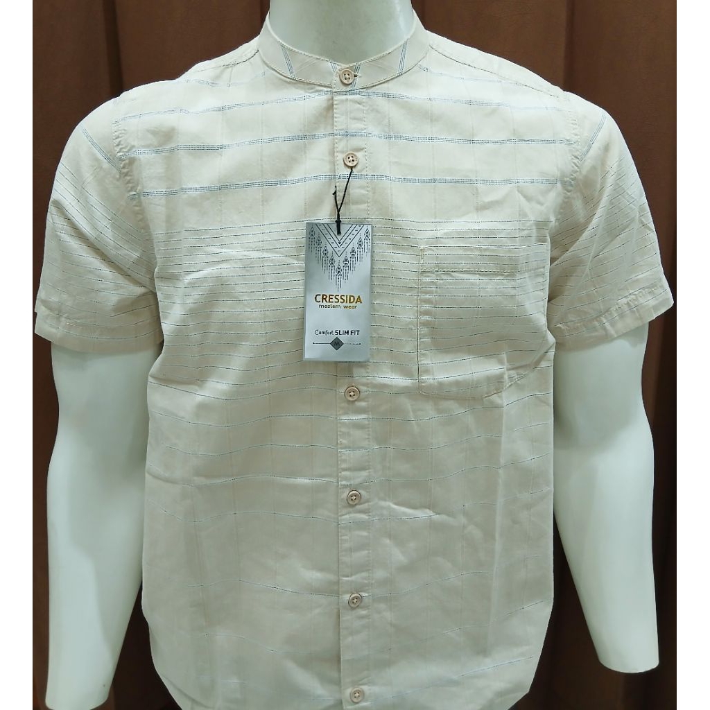 KEMEJA KOKO CRESSIDA LENGAN PENDEK SLIM FIT ORIGINAL