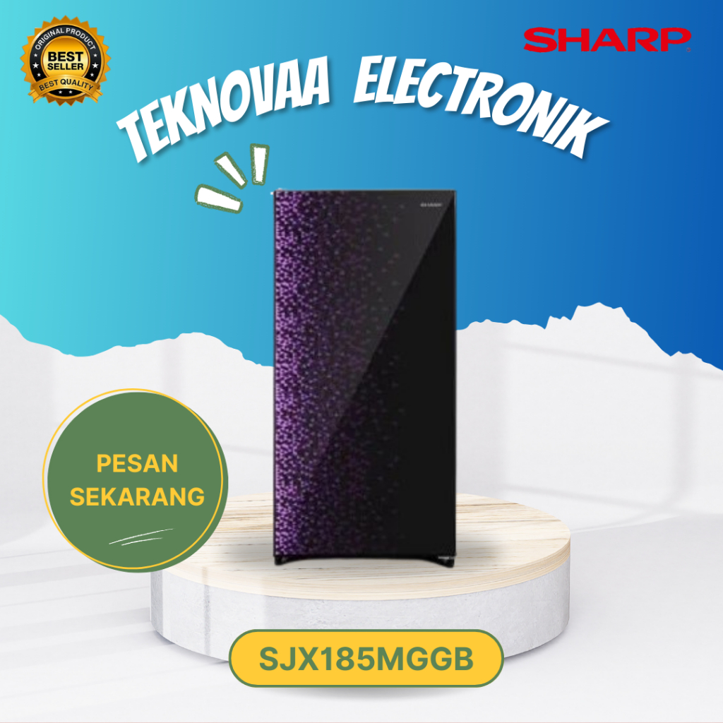 KULKAS SHARP 1 PINTU SJX185MGGB 128L/SJX-185-MGGB/SJX-185MGBB/SJX 185 MGGB/SJX 185MGGB/SHARP KULKAS 