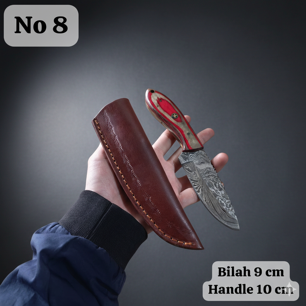 HK Pisau Dapur I Pisau Multifungsi I Pisau Serbaguna I Pisau Damascus Tempa Asli