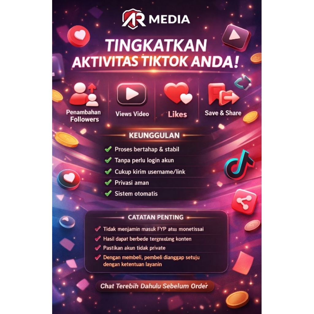Tambah Follower TikTok Real Aktif | Followers TikTok Indonesia Murah | Proses Cepat