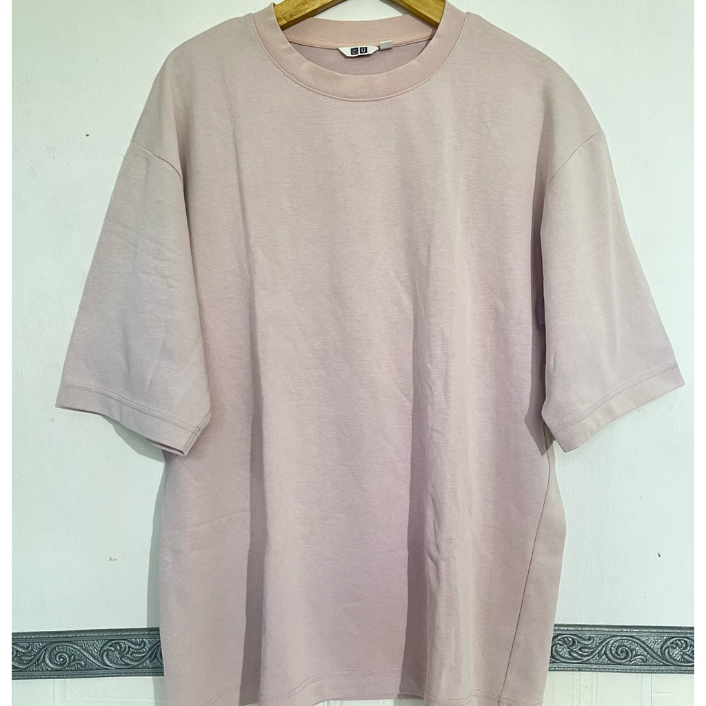 READY STOCK UNIQLO AIRISM BABYPINK OVERSIZE