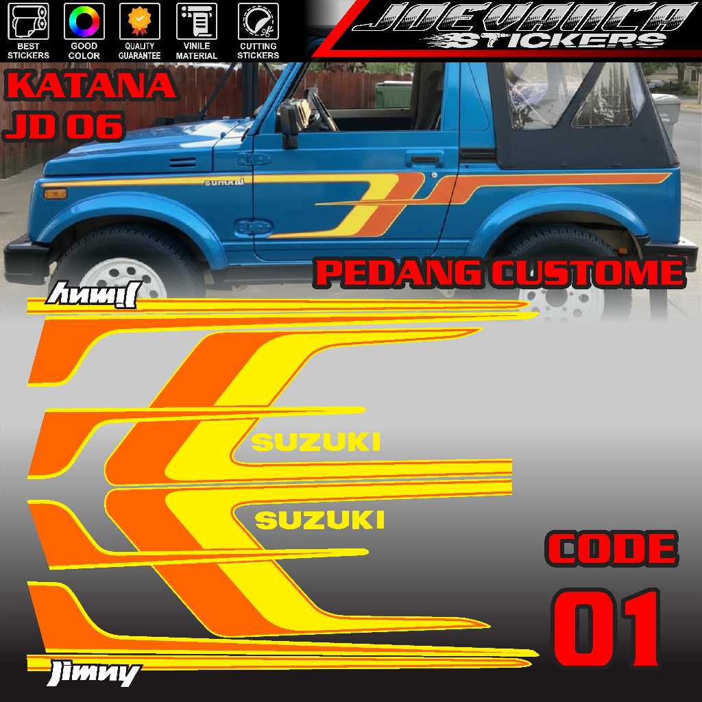 Striping Stiker Lis Mobil Suzuki katana JD 02 Costome