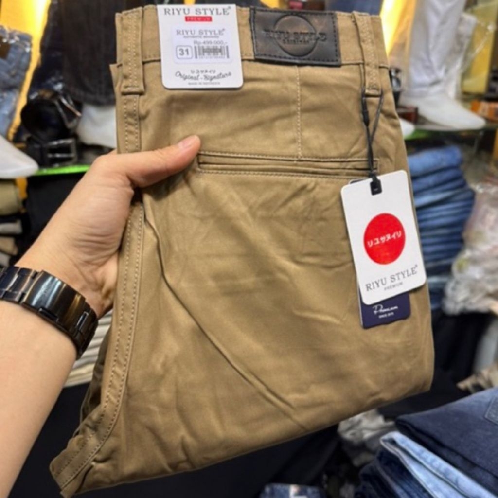 celana chinos panjang pria - celana panjang pria karet - celana chinos panjang pria original 100% - 