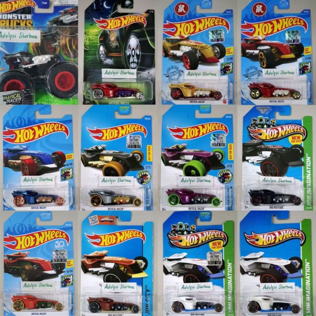 hotwheels hot wheels bad ratitude ratitute ratical racer factory sealed hw imagination city animal a