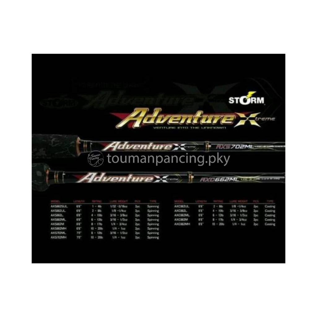 Joran Baitcasting STORM AdventureX AXC662M 6’6” M | Casting Rod Power Balance