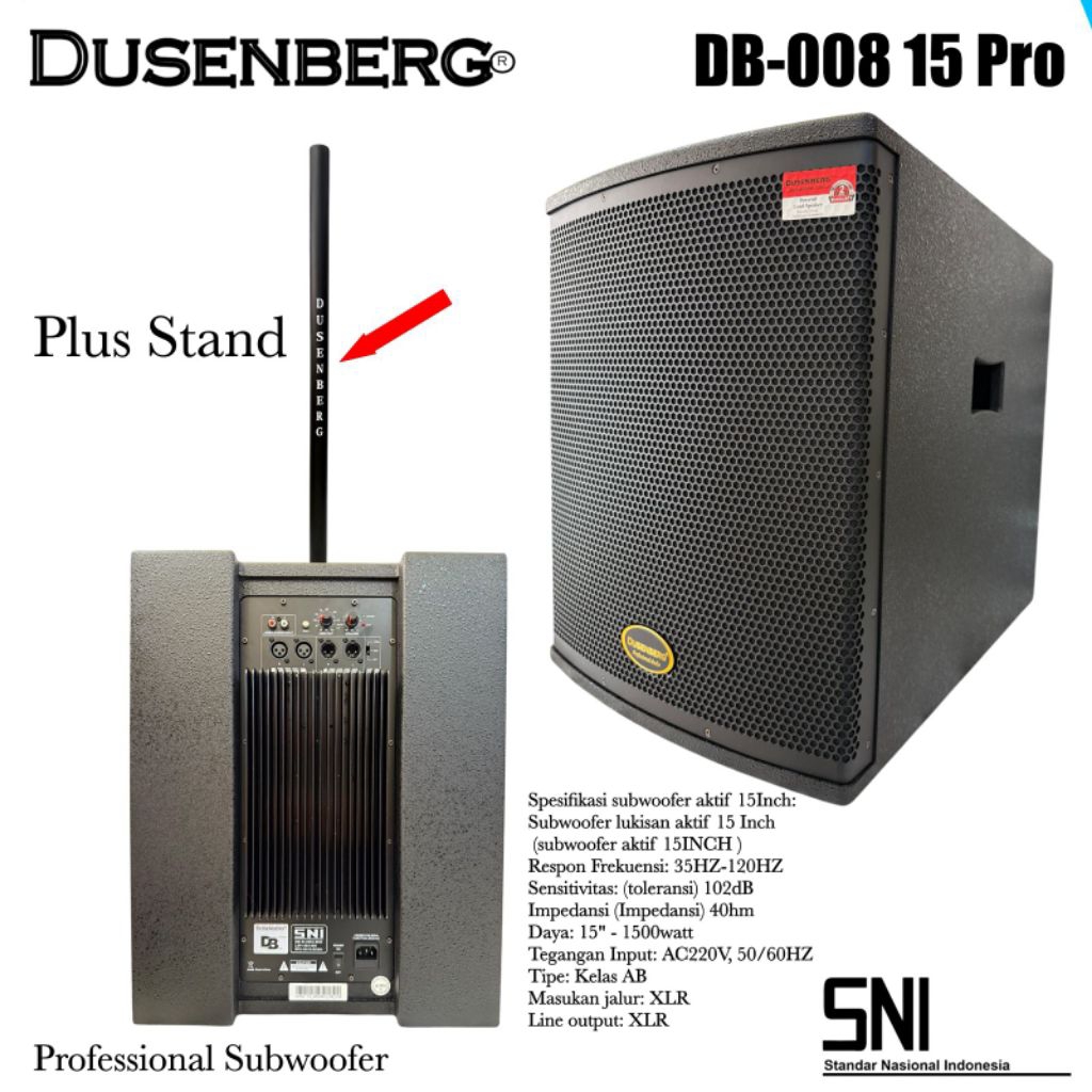 Pilih variasi subwoofer Dusenberg Las vegas / DB 008 12 pro / DB 008 15 pro / DB 008 18 pro original