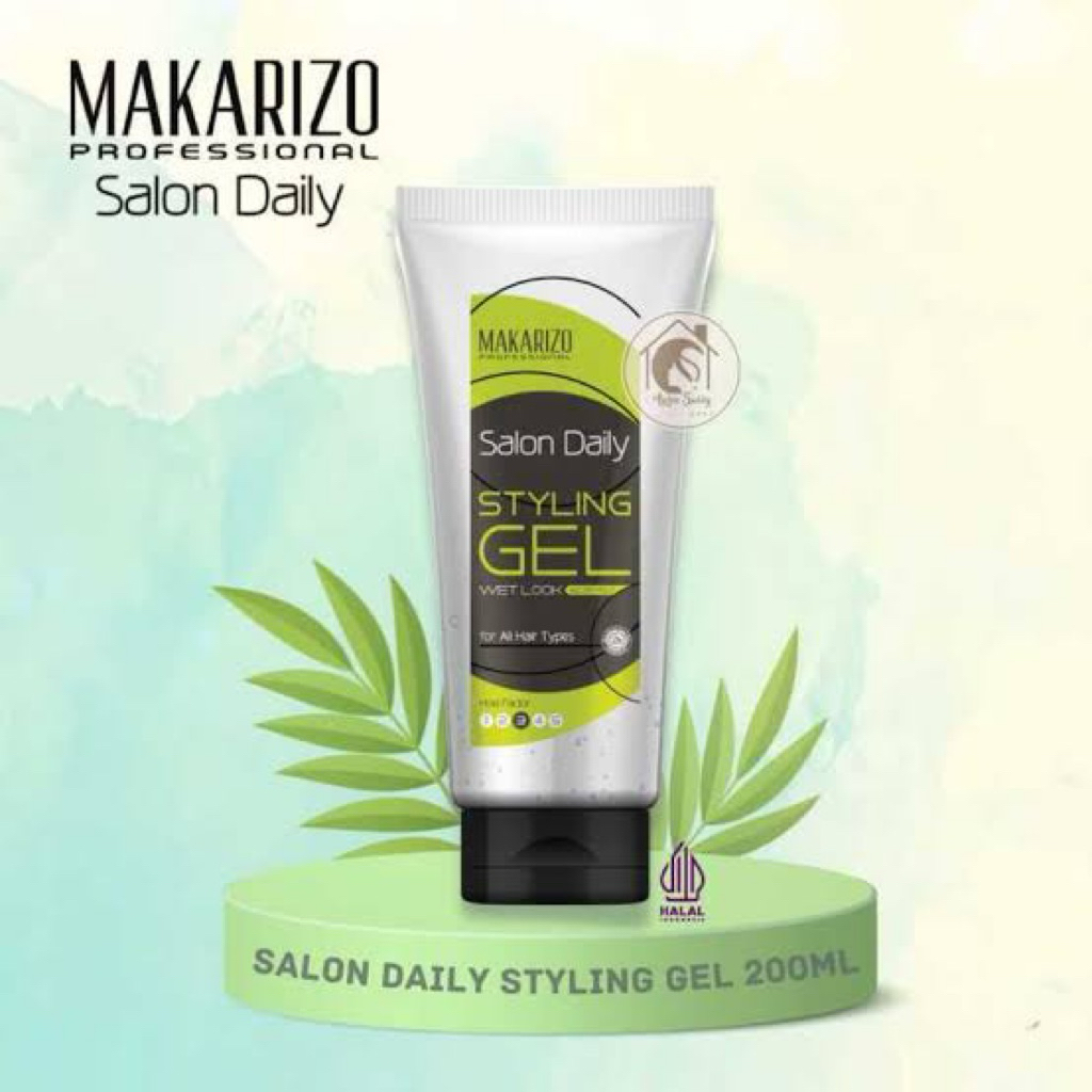 Makarizo Salon Daily Styling Gel (200ml) - Gel Rambut - Hair Gel - Styling Hair Gel - Gel Styling Ra