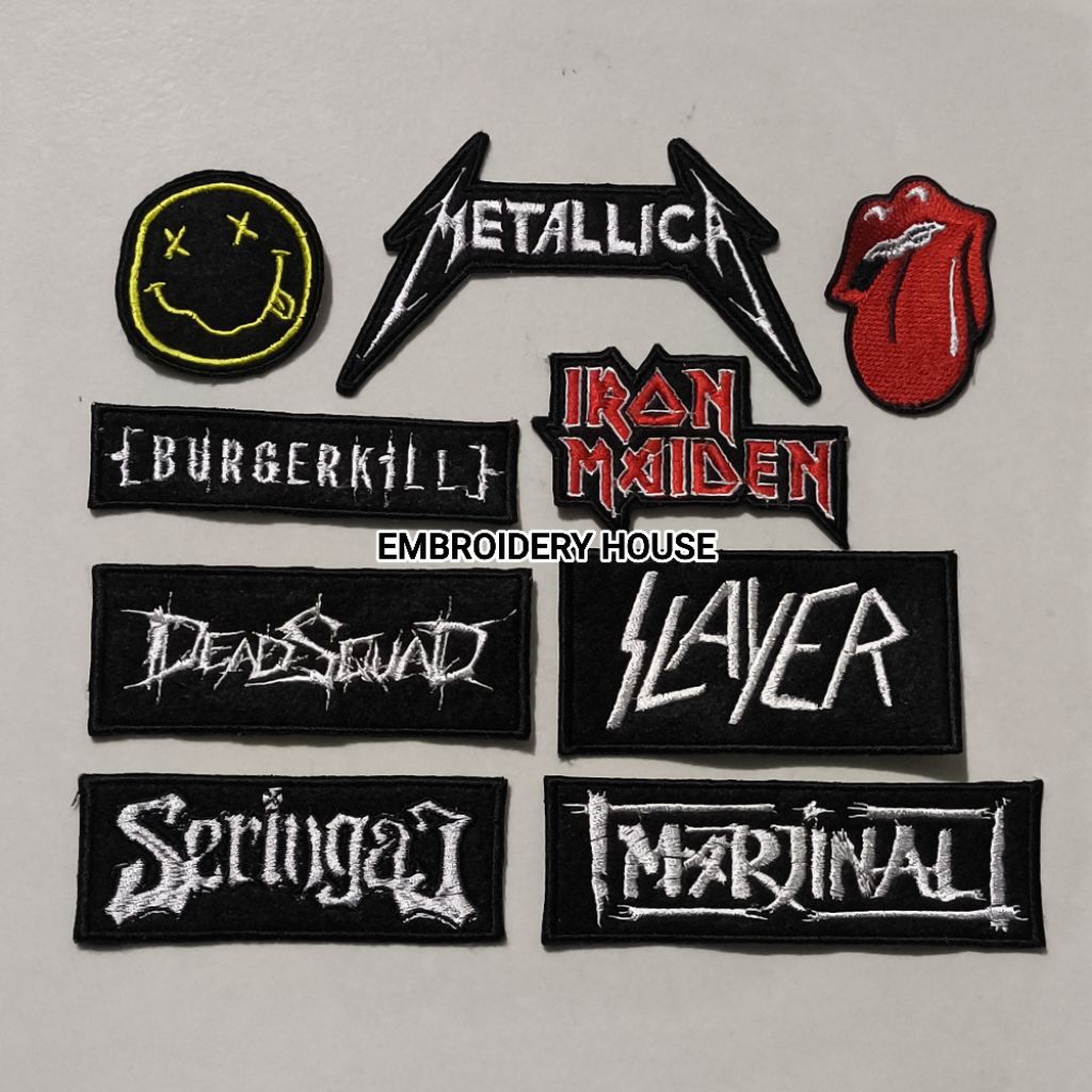 Patch Emblem Bordir Logo Band Metal