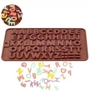 Cetakan Cokelat Puding Jelly Fondant Huruf ABC / Cetakan Silicon Huruf ABC