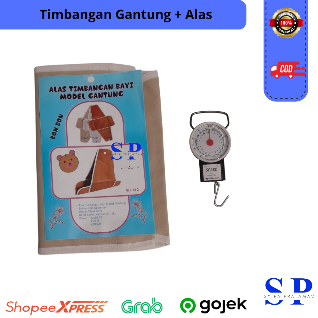Timbangan Bayi Manual Gantung 10kg  Plus Alas Kain Sponbond