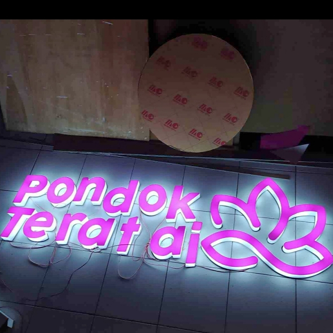 CUSTOM HURUF LAMPU LED TINGGI 20 CM