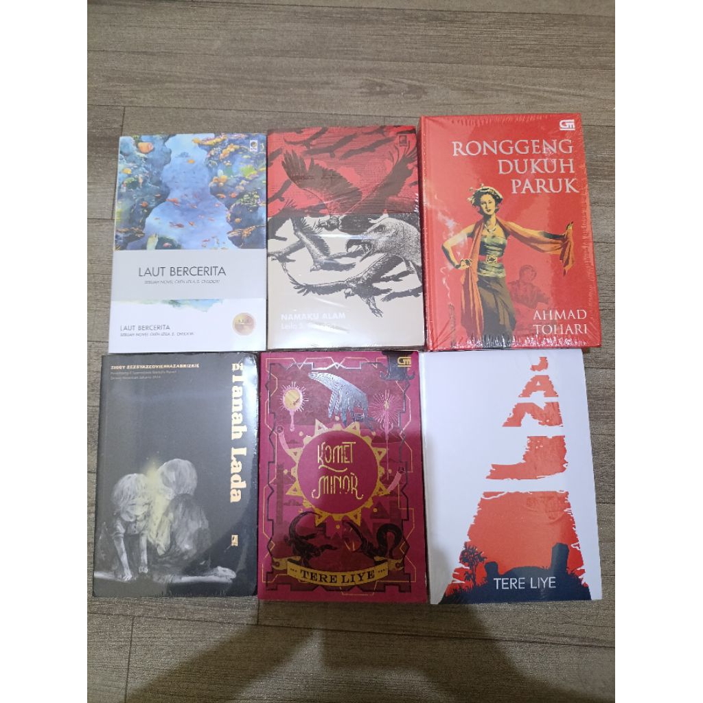 (New) Buku Laut Bercerita, Ronggeng Dukuh Paruk, Namaku Alam, Janji Tereliye, Di Tanah Lada, Komet M