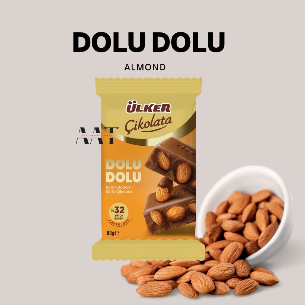 ULKER Coklat Almond Turki Rasa Coklat Kacang Almond Ready Indonesia