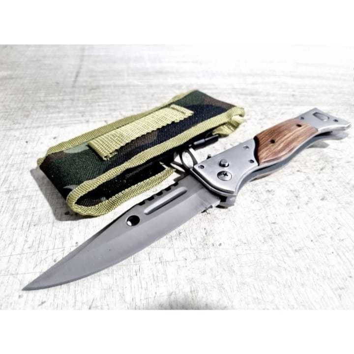 Pisau Survival Lipat Baja Outdoor 11 Inch Automatic
