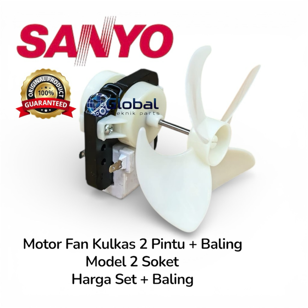 Motor fan kulkas SANYO 2 pintu + Baling / Fan Kulkas Kipas SANYO