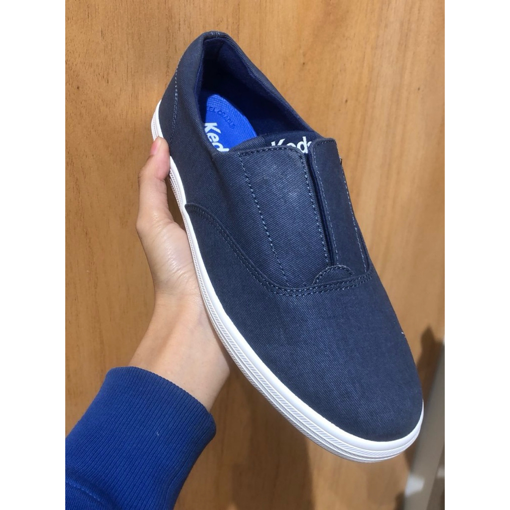 Keds champion round toe slip on navy