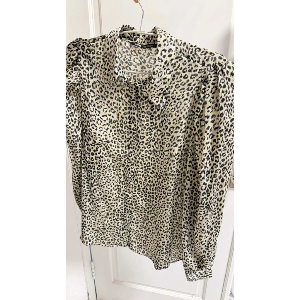 PL ZARA KEMEJA PUFF LEOPARD