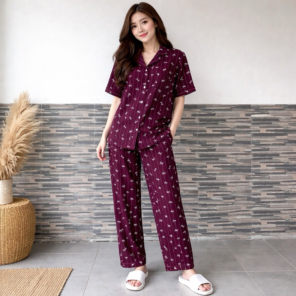 (Ld 120 dan 140) N.1 - N.50 Baju One Set Wanita Setelan Pendek Panjang Rayon Premium Super Jumbo