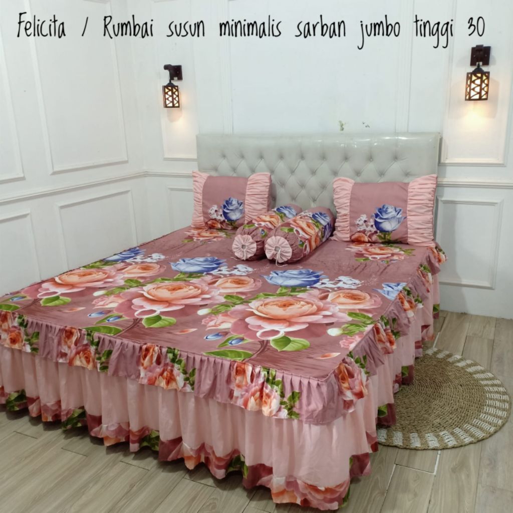 sprei rumbai susun minimalis ukr 200x200x30 |  sarban jumbo |  sarban hotel