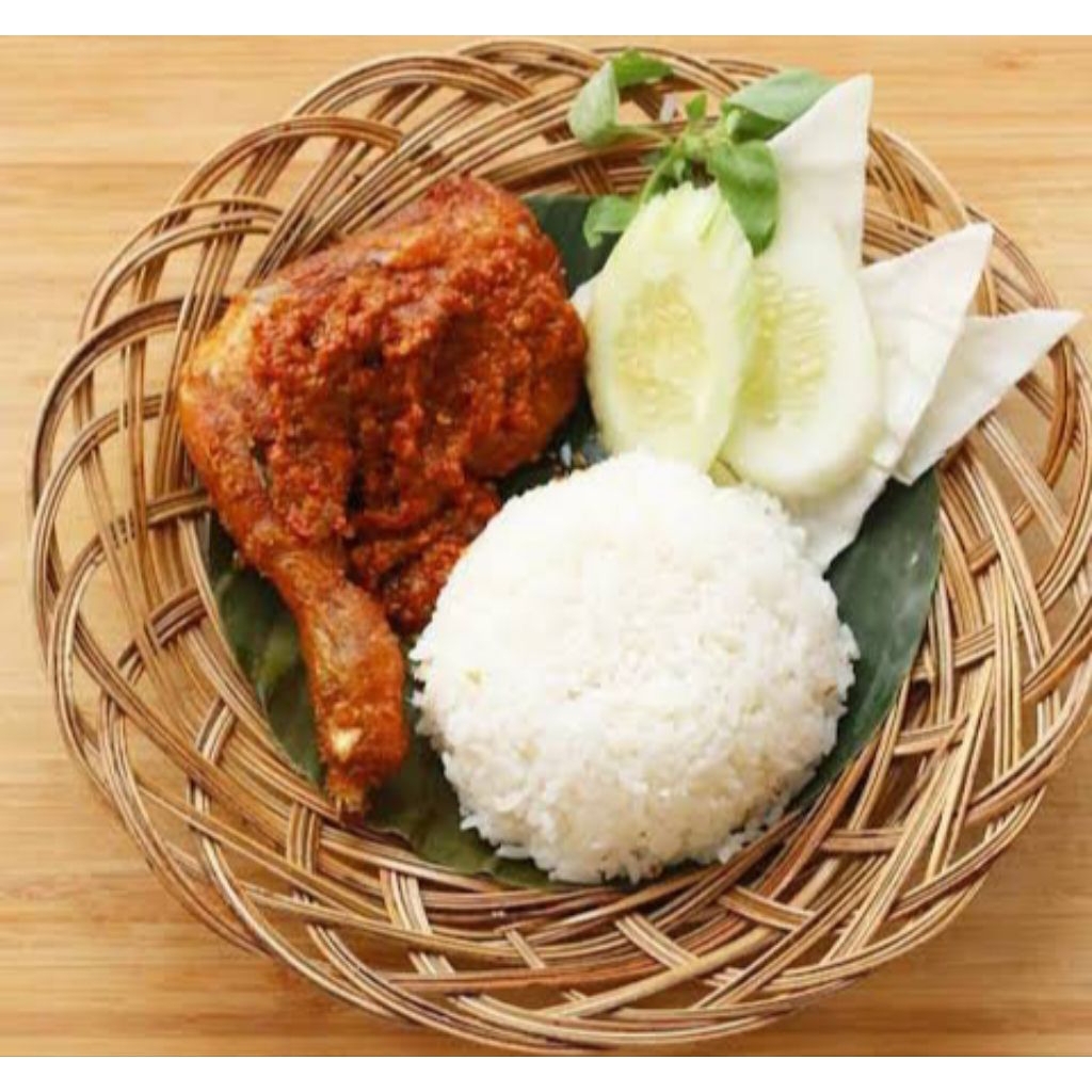 ayam penyet paha+nasi