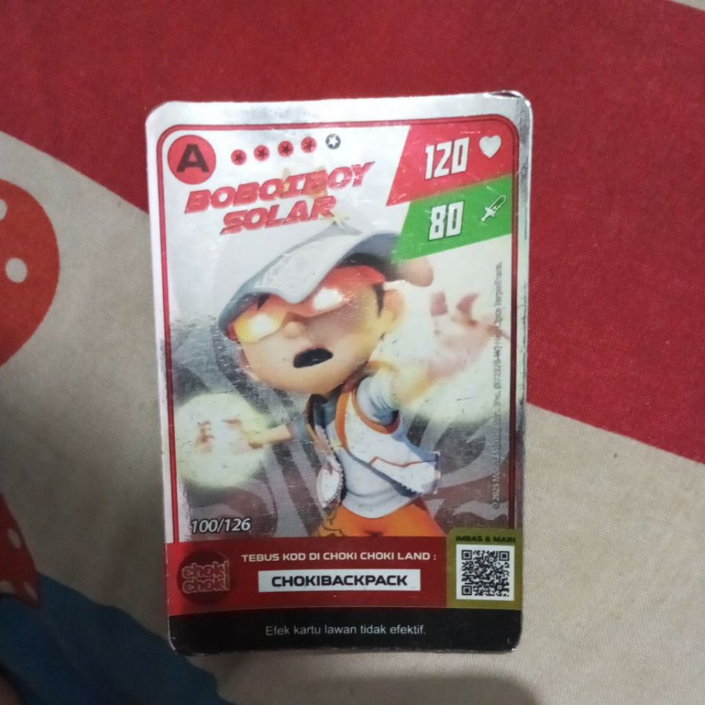 KARTU BOBOIBOY CHOKI CHOKI