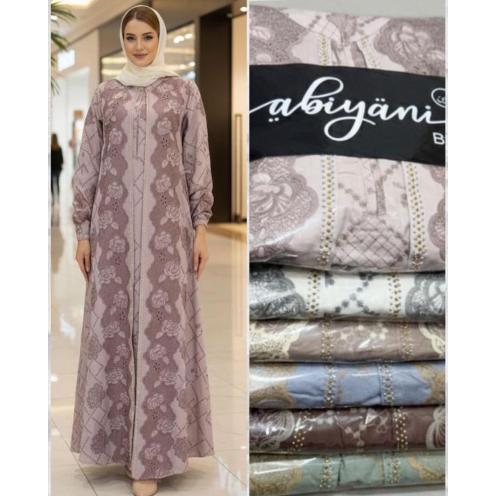 Gamis Abiyan Bsju Muslim Pakaian Perempuan / Gamis premium terbaru Pakaian Syari Terbaru