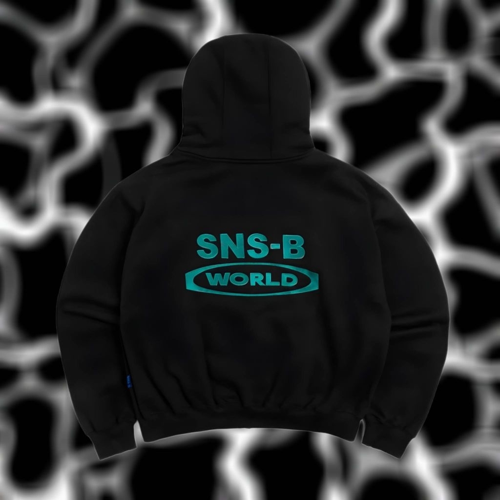 Hoodie zip snsb world hijau