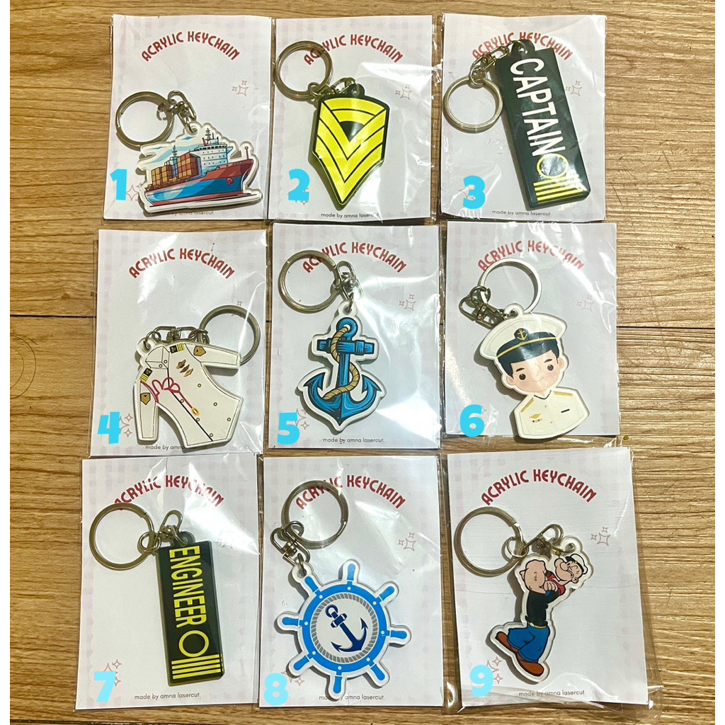GANTUGAN KUNCI JANGKAR GANTUNGAN KUNCI TARUNA PELAYARAN ANCHOR KEYCHAIN SOUVENIRS GANCI CAPTAIN HADI